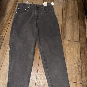 Silvertab Gray Charcoal Wash High Rise Baggy Grunge Mom Jeans Womens W30 L27